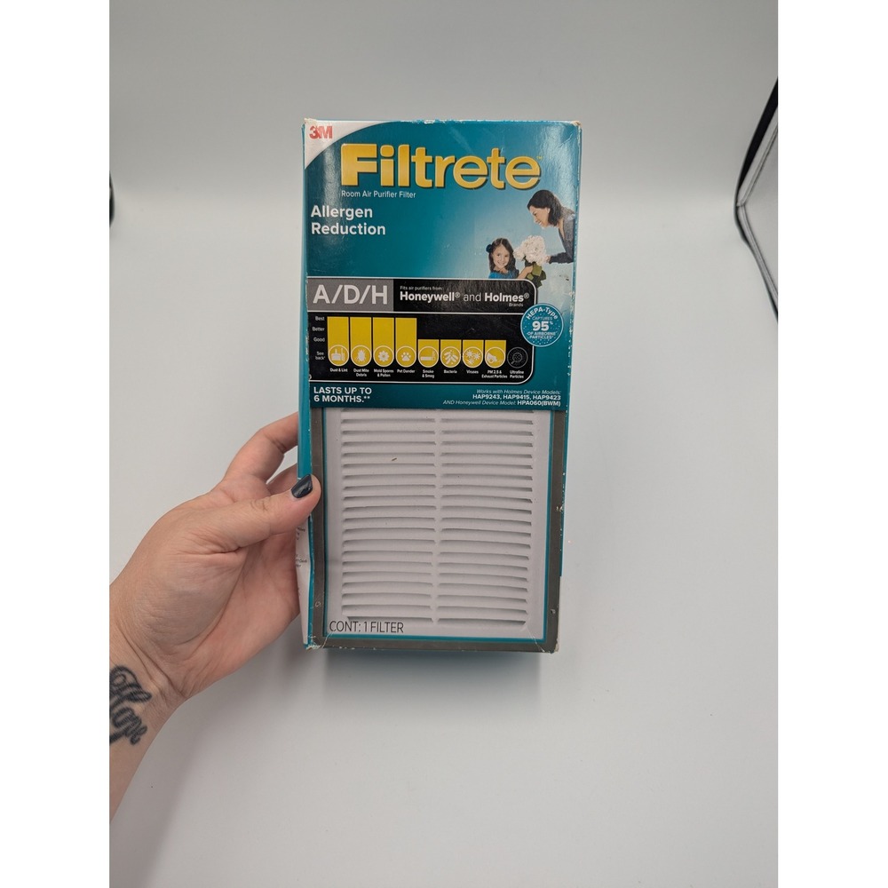 3M Filtrete Air Purifier Filter A/D/H Allergen Reduction HEPA-Type Size A/D/H
